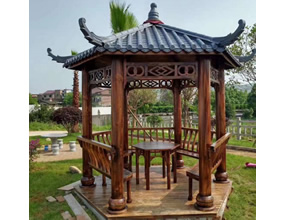 六角樹脂瓦涼亭