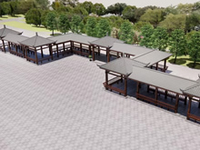 定制防腐木長(zhǎng)廊是多少錢一平方，長(zhǎng)廊廠家為您提供設(shè)計(jì)效果圖